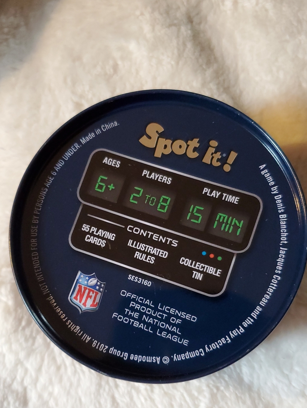 Spot It! NFL Seattle Seahawks Card Game | Family Travel Game | New/Open Box